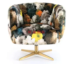 Online Drehsessel Peony Flower Gelb Sessel