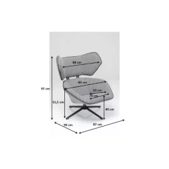 Sale Drehsessel Toledo Schwarz Weiss Sessel