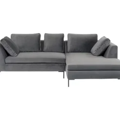 Sale Ecksofa Gianni Small Velvet Grau Rechts Sofas & Couches