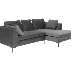 Sale Ecksofa Gianni Small Velvet Grau Rechts Sofas & Couches