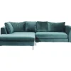 New Ecksofa Gianni Velvet Dunkelgrun Links Schwarz Sofas & Couches