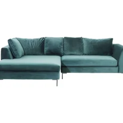 New Ecksofa Gianni Velvet Dunkelgrun Links Schwarz Sofas & Couches