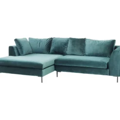 New Ecksofa Gianni Velvet Dunkelgrun Links Schwarz Sofas & Couches