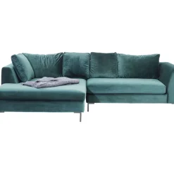 New Ecksofa Gianni Velvet Dunkelgrun Links Schwarz Sofas & Couches