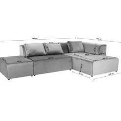 Sale Ecksofa Infinity Ottomane Grau Links Sofas & Couches