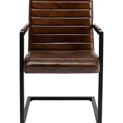 Clearance Freischwinger Lola Leder Braun Stühle