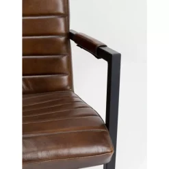 Clearance Freischwinger Lola Leder Braun Stühle