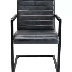 New Freischwinger Lola Leder Grau Stühle