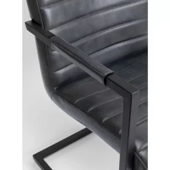 New Freischwinger Lola Leder Grau Stühle