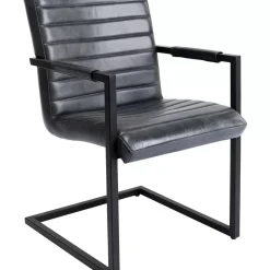 New Freischwinger Lola Leder Grau Stühle