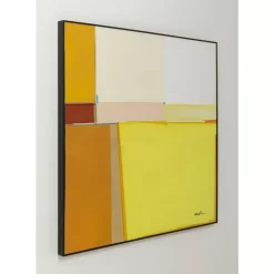 New Gerahmtes Bild Abstract Shapes Gelb 113X113Cm Bilder