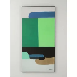 New Gerahmtes Bild Abstract Shapes Grun 73X143Cm Bilder