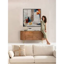 Outlet Gerahmtes Bild Visione Obliquo 100X100Cm Bilder