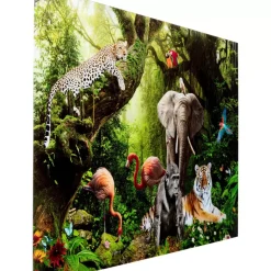 New Glasbild Animal Paradise 150X100Cm Bilder