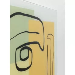 Online Glasbild Art Face Pastell 100X100Cm Bilder