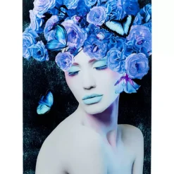 New Glasbild Blue Queen 80X120Cm Bilder