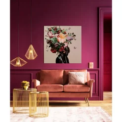 Outlet Glasbild Bouquet Beauty Beige 100X100Cm Bilder