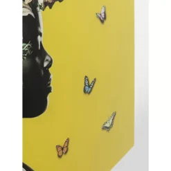 New Glasbild Bouquet Beauty Gelb 100X100Cm Bilder