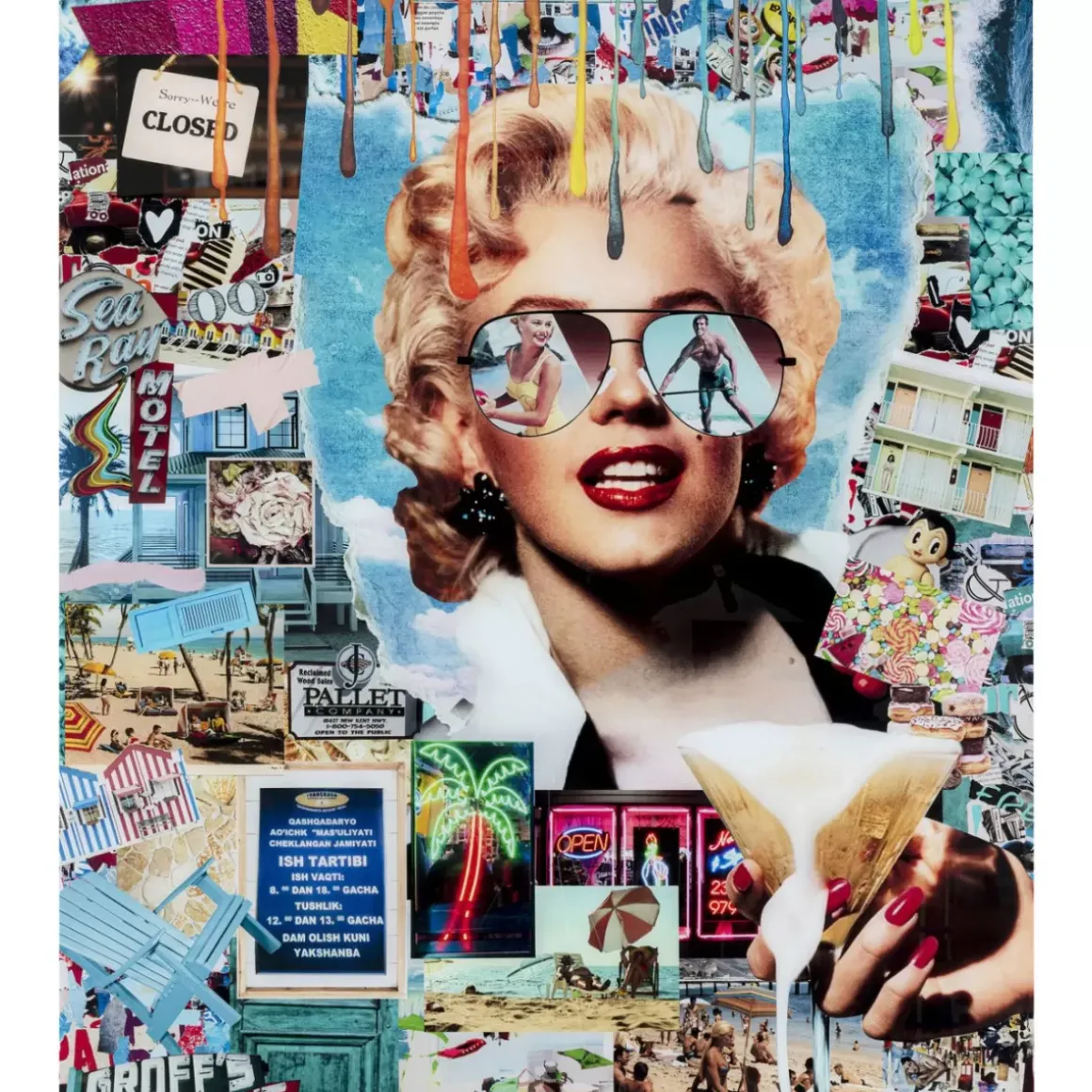 Online Glasbild Holiday In The 60S 120X150Cm Bilder