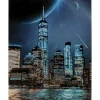 Best Glasbild Night Skyline 90X120Cm Bilder
