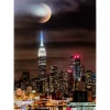 New Glasbild Skyline Moon 80X120Cm Bilder