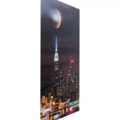 New Glasbild Skyline Moon 80X120Cm Bilder