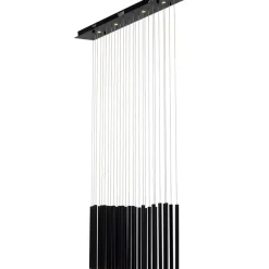 New Hangeleuchte Living Vegas Schwarz Matt Led 120Cm Hängeleuchten