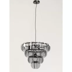 Online Hangeleuchte Mariposa Three Circle Schwarz Smoke Hängeleuchten