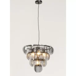 Online Hangeleuchte Mariposa Three Circle Schwarz Smoke Hängeleuchten