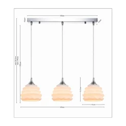 Online Hangeleuchte Ruffle Dining Weis Hängeleuchten