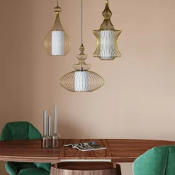 Online Hangeleuchte Swing Iron Tre Gold Hängeleuchten