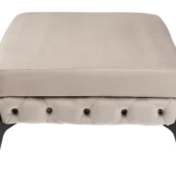 Clearance Hocker Bellissima Velvet Beige 80Cm Sitzbänke