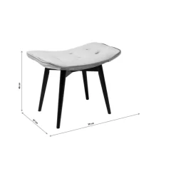 Online Hocker Black Vicky Velvet Grau 46X59Cm Sitzbänke