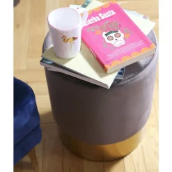 Clearance Hocker Cherry Braun Brass O35Cm Sitzbänke