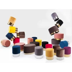 Clearance Hocker Cherry Braun Brass O35Cm Sitzbänke