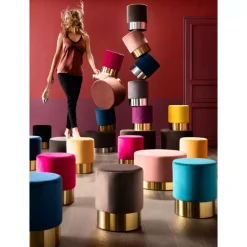 Sale Hocker Cherry Orange Brass O35Cm Sitzbänke