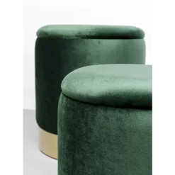 Discount Hocker Cherry Storage Dunkelgrun Brass (2/Set) Sitzbänke