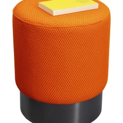 Online Hocker Jody Orange Mesh Schwarz O35Cm Sitzbänke