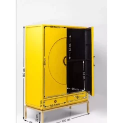 Outlet Kleiderschrank Disk Yellow Regale