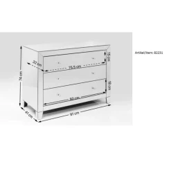 Best Kommode Luxury Push 3 Schube Grau Kommoden & Sideboards