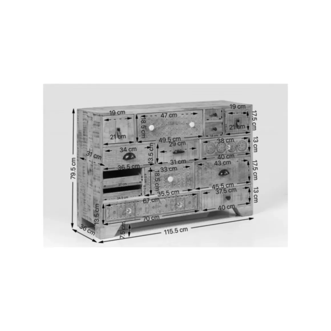 New Kommode Soleil 14 Schube Kommoden & Sideboards