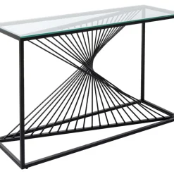 Online Konsole Laser Schwarz Klarglas 120X40Cm Kommoden & Sideboards