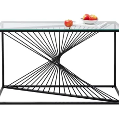 Online Konsole Laser Schwarz Klarglas 120X40Cm Kommoden & Sideboards