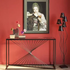 Online Konsole Laser Schwarz Klarglas 120X40Cm Kommoden & Sideboards