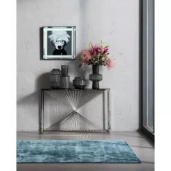 Best Konsole Laser Silber Klarglas 120X40 Kommoden & Sideboards