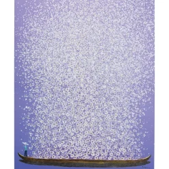 Outlet Leinwandbild Flower Boat Lila Weis 120X160Cm Bilder