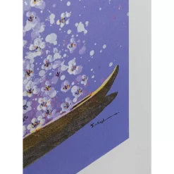 Outlet Leinwandbild Flower Boat Lila Weis 120X160Cm Bilder