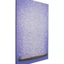 Outlet Leinwandbild Flower Boat Lila Weis 120X160Cm Bilder