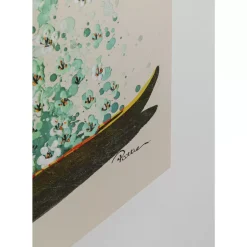 Outlet Leinwandbild Flower Boat Beige Grun 120X160Cm Bilder