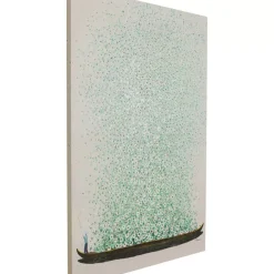 Outlet Leinwandbild Flower Boat Beige Grun 120X160Cm Bilder